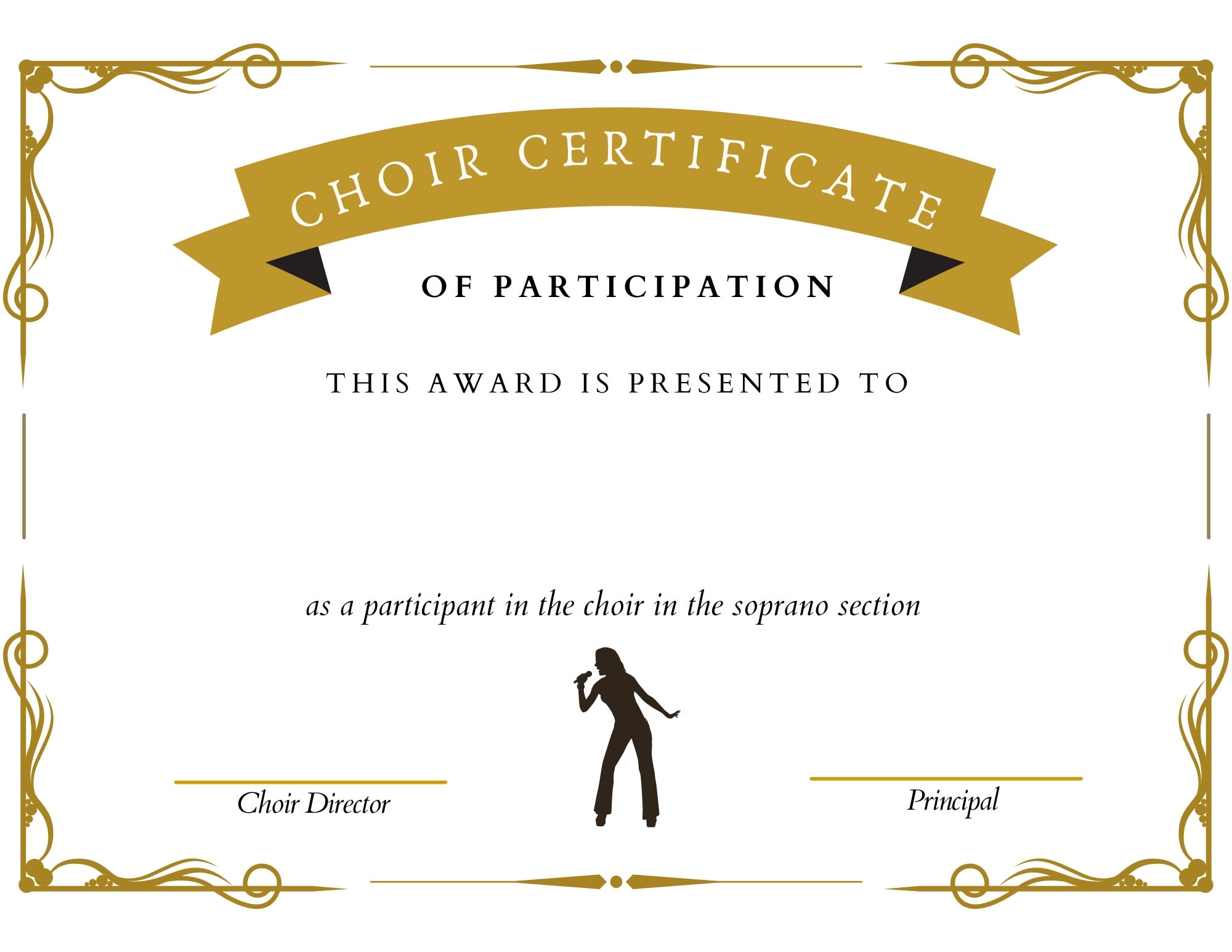 Chorus Editable Certificate Mega Pack 5 Certificates Soprano Alto Tenor Bass Piano Accompanist Etsy