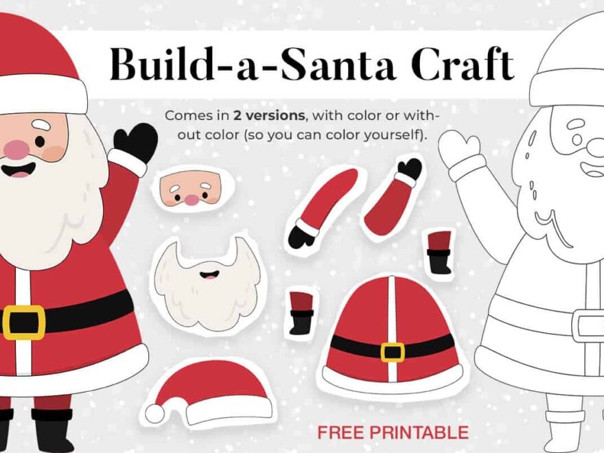 Christmas Build a Santa Craft Mrs Merry