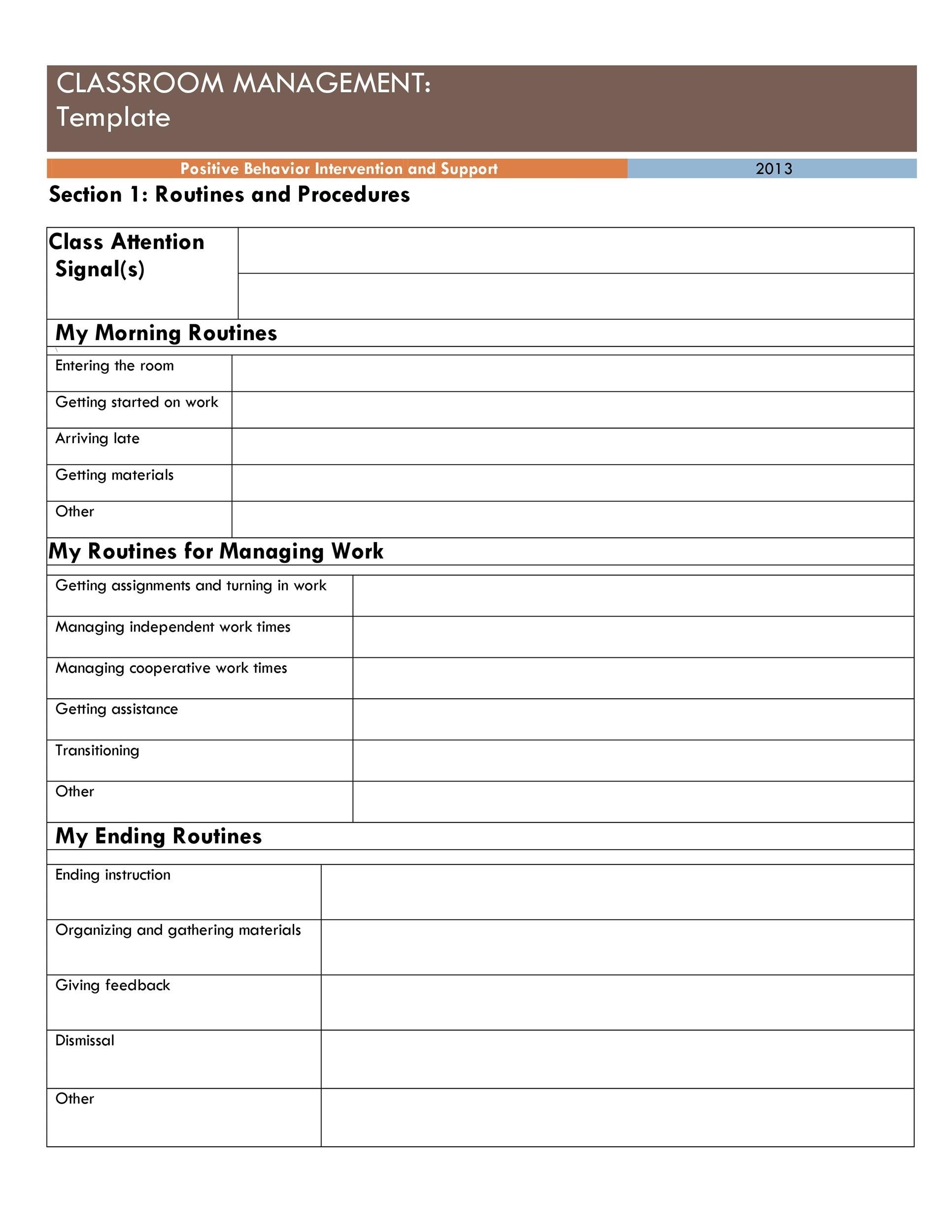 Classroom Management Plan 38 Templates Examples TemplateLab