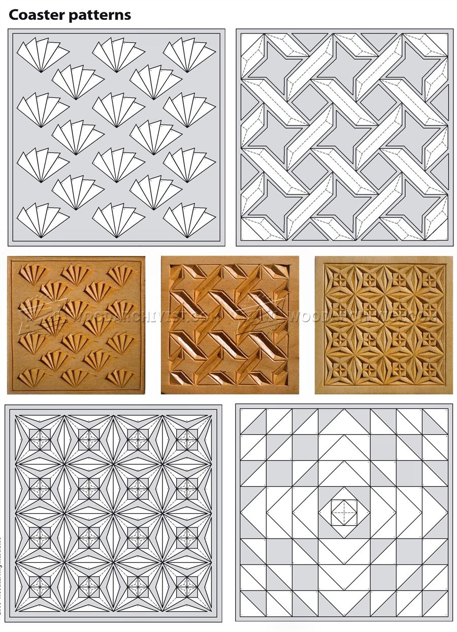 Coasters Chip Carving Patterns WoodArchivist