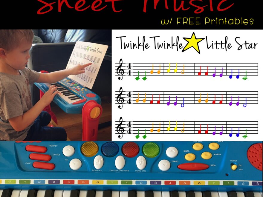 Color Coded Beginner Piano Sheet Music Projects In Parenting