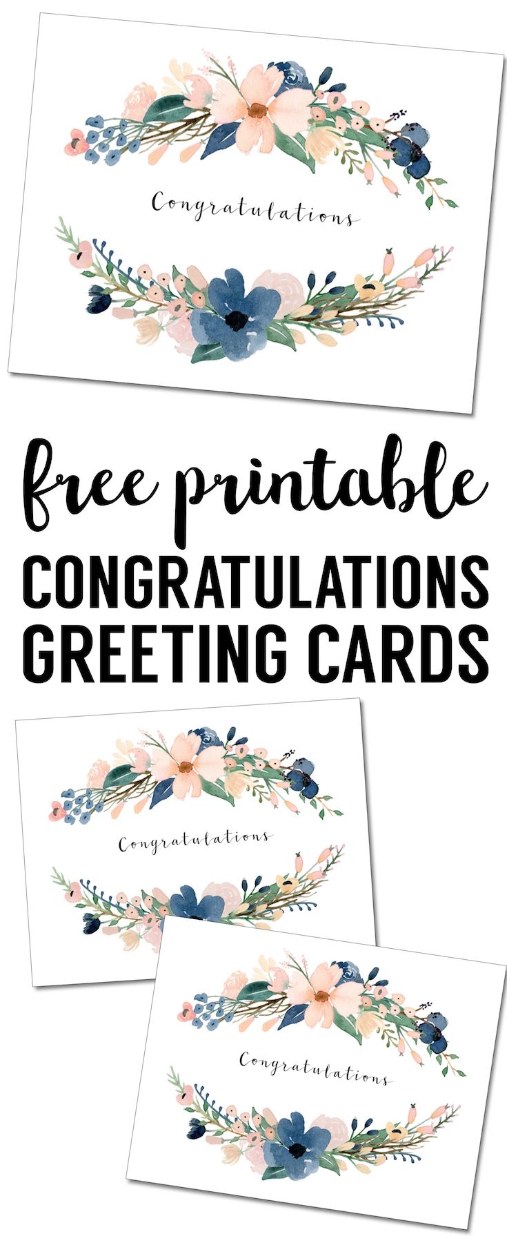 Congratulations Card Printable free Printable Greeting Cards Paper Trail Design
