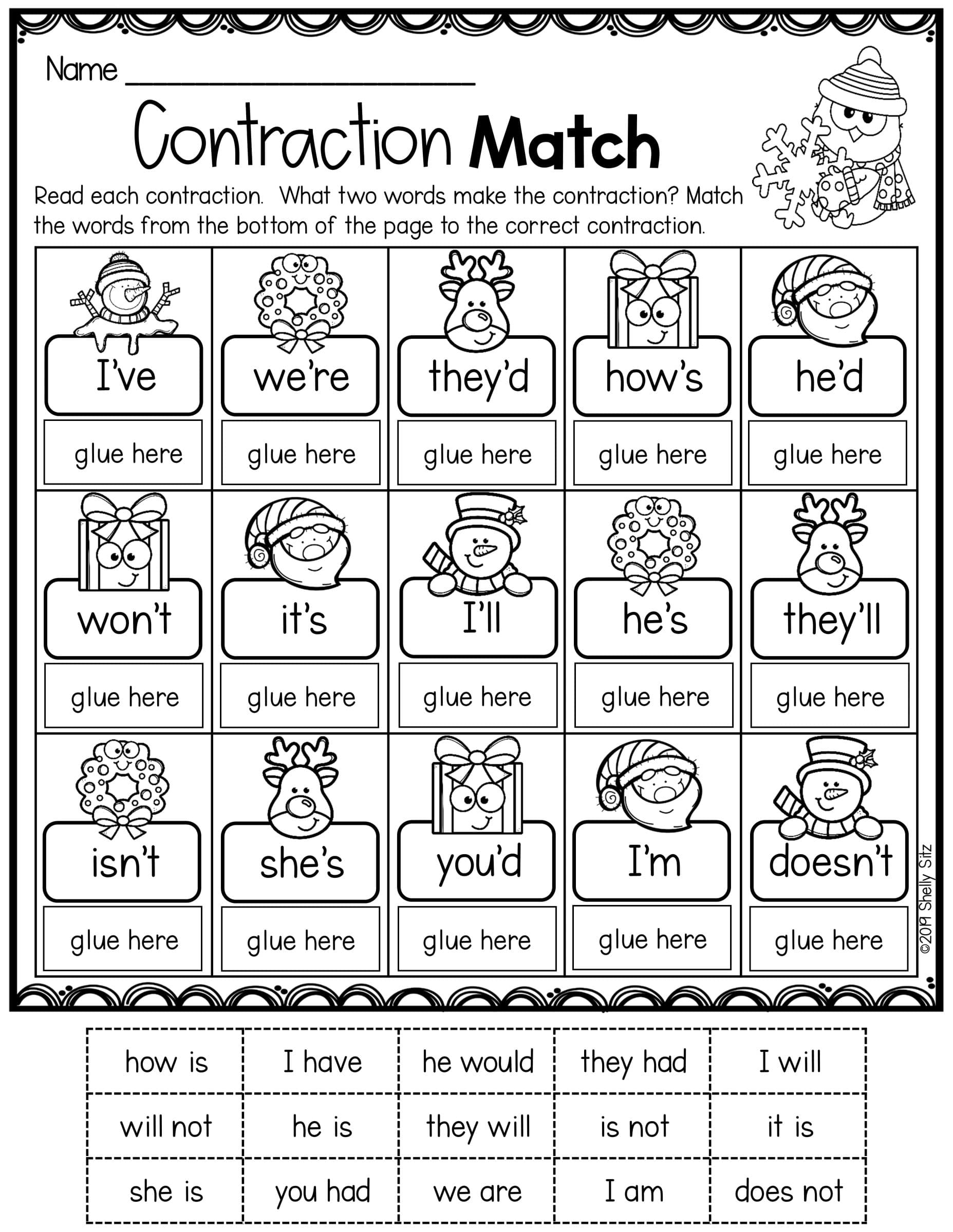 Contractions Worksheet Second Grade Teaching Blog Contractions Worksheet Second Grade Teaching Blog