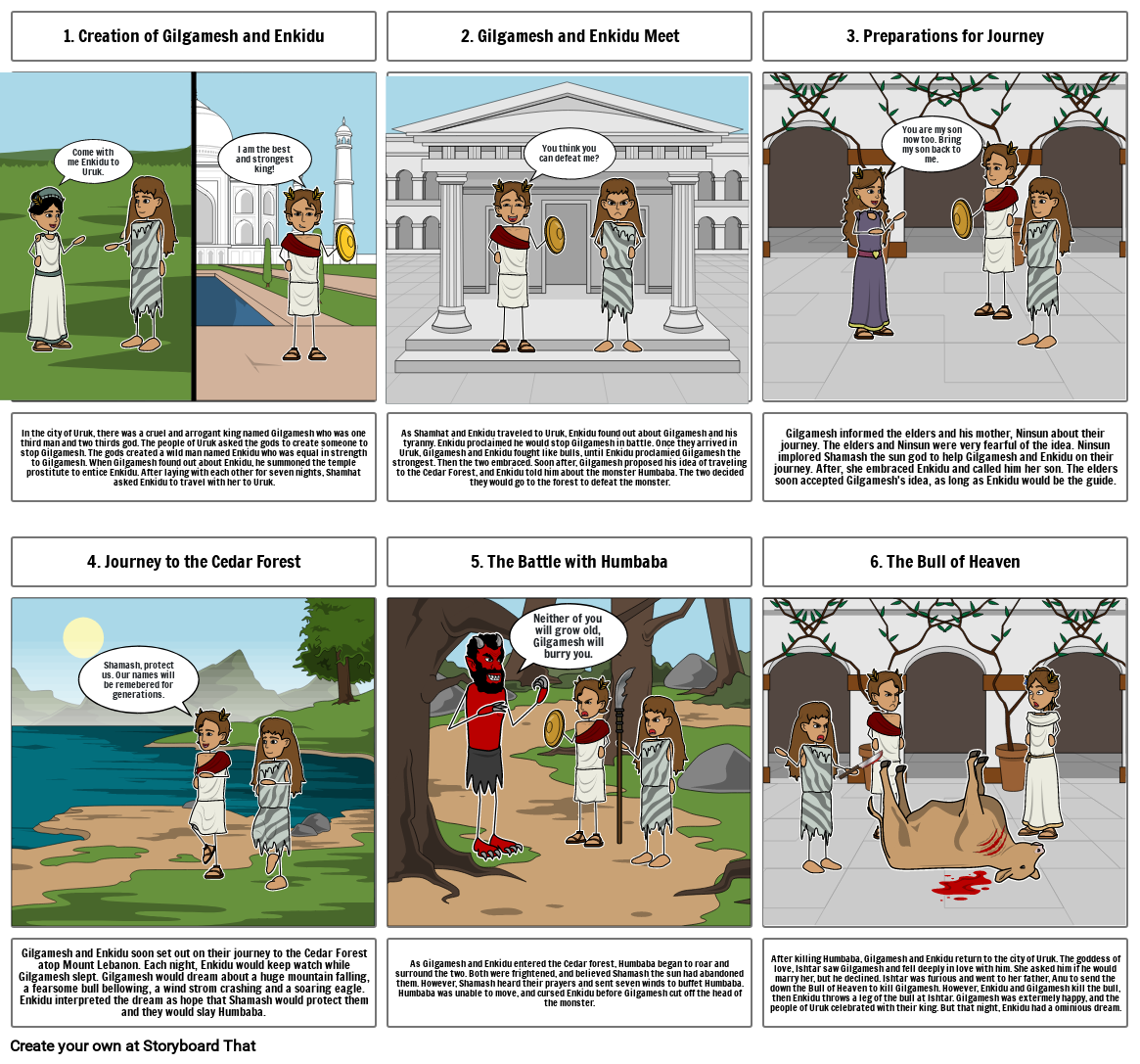 Creative Endeavor Gilgamesh Storyboard By 5ed47c84