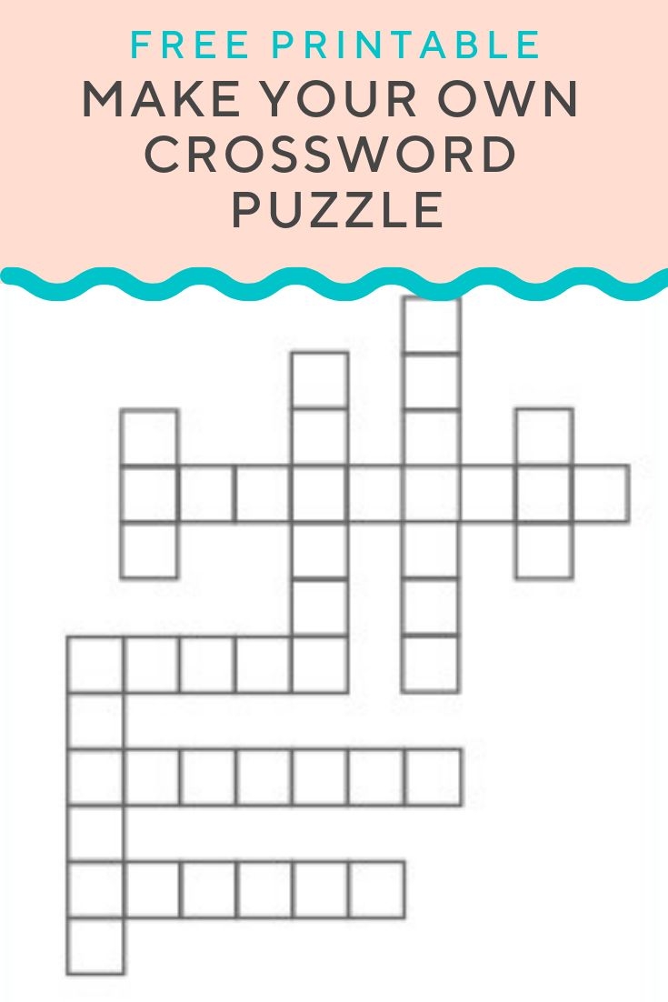 Make Your Own Free Crossword Puzzle Printable