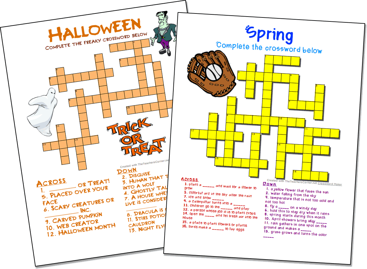 Crossword Puzzle Maker Free And Printable