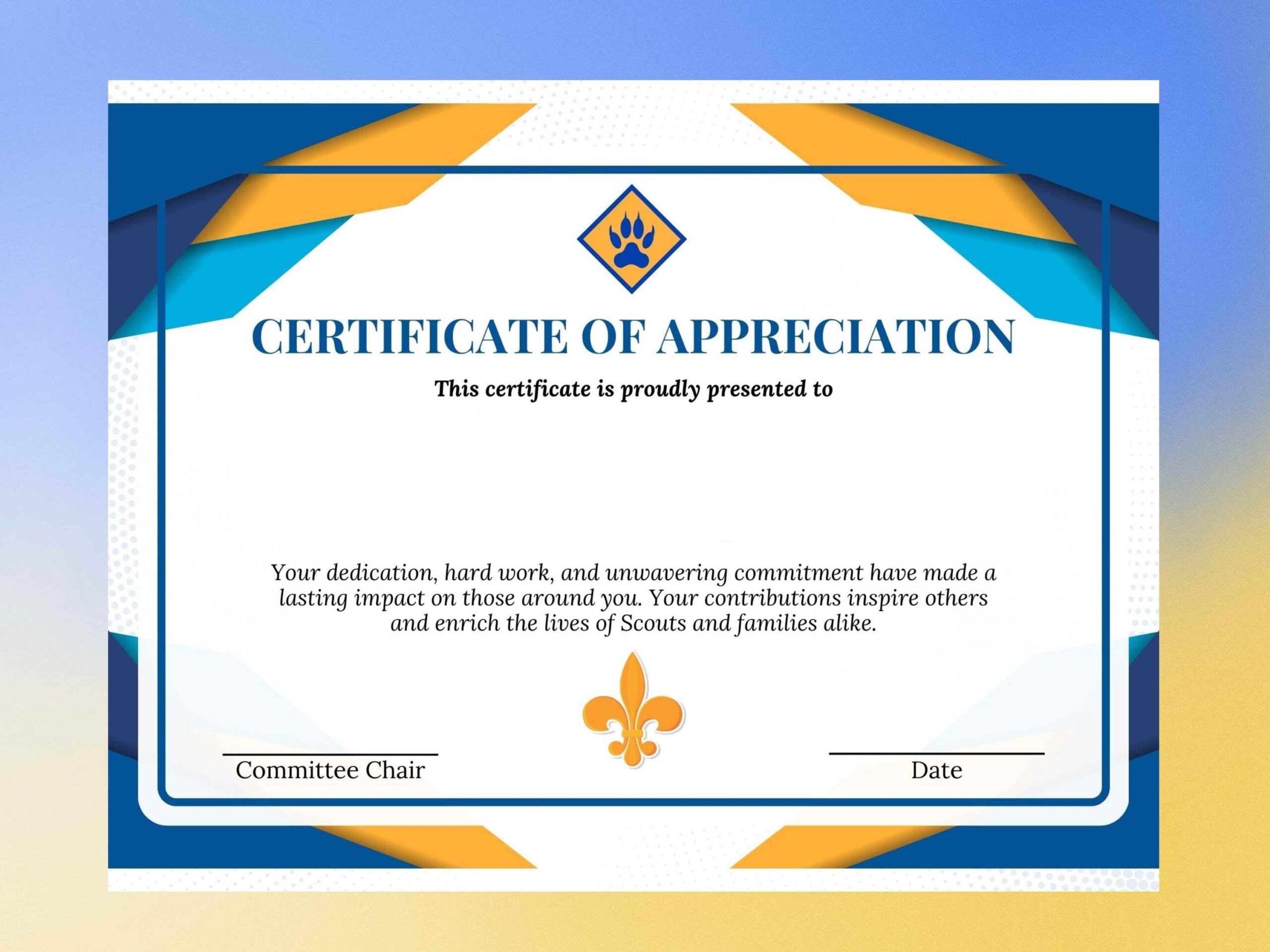 Cubmaster Scout Leader Certificate Template Non Editable Den Pack Blank PDF Blue And Gold For Recognition And Achievement Cub Scout Gift Etsy Cubmaster Scout Leader Certificate Template Non Editable Den Pack Blank PDF Blue And Gold For Recognition And Achievement Cub Scout Gift Etsy