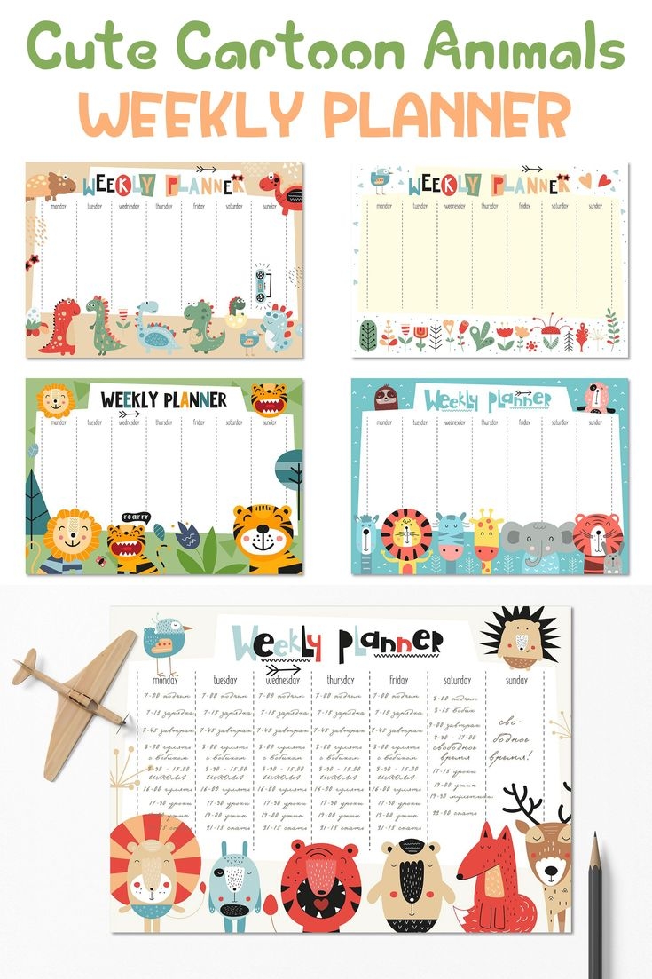 Animals Weekly Planner Free Printable