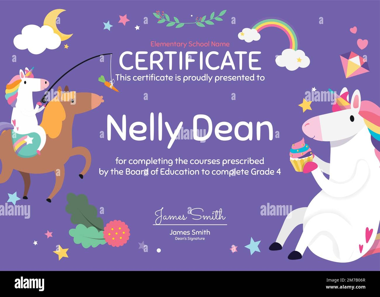 Cute Colorful Certificate Template Vector In Unicorn Design For Kids Stock Vector Image Art Alamy Cute Colorful Certificate Template Vector In Unicorn Design For Kids Stock Vector Image Art Alamy