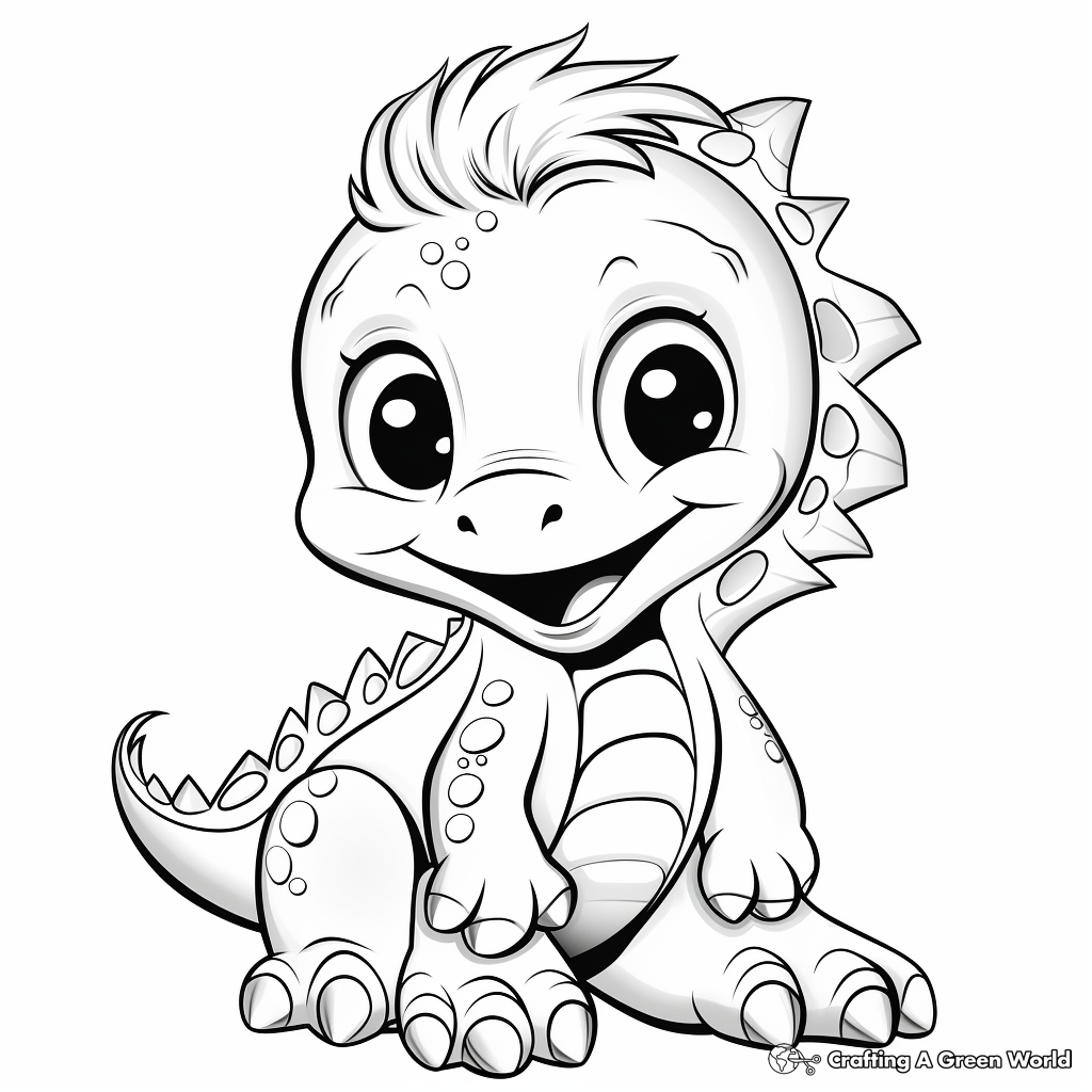 Printable Animated Dinosaur Coloring Pages