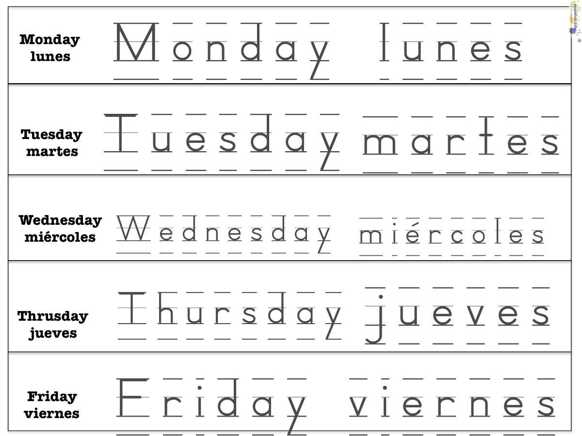 Days Of The Week In Spanish Spanish4Kiddos Educational Resources Worksheets Library Days Of The Week In Spanish Spanish4Kiddos Educational Resources Worksheets Library