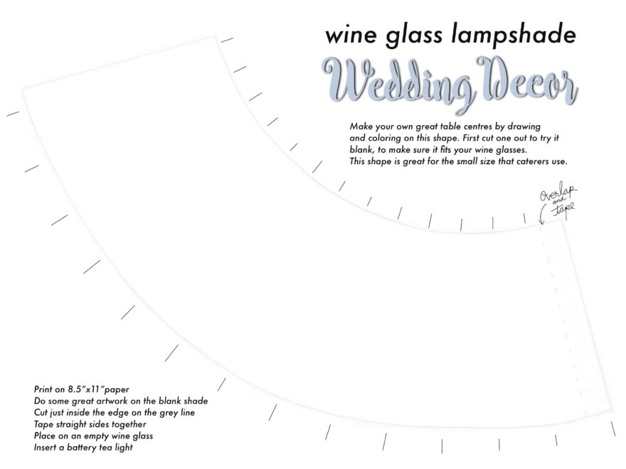 Design And Print Your Own WEDDING Wine Glass Lampshades Etsy
