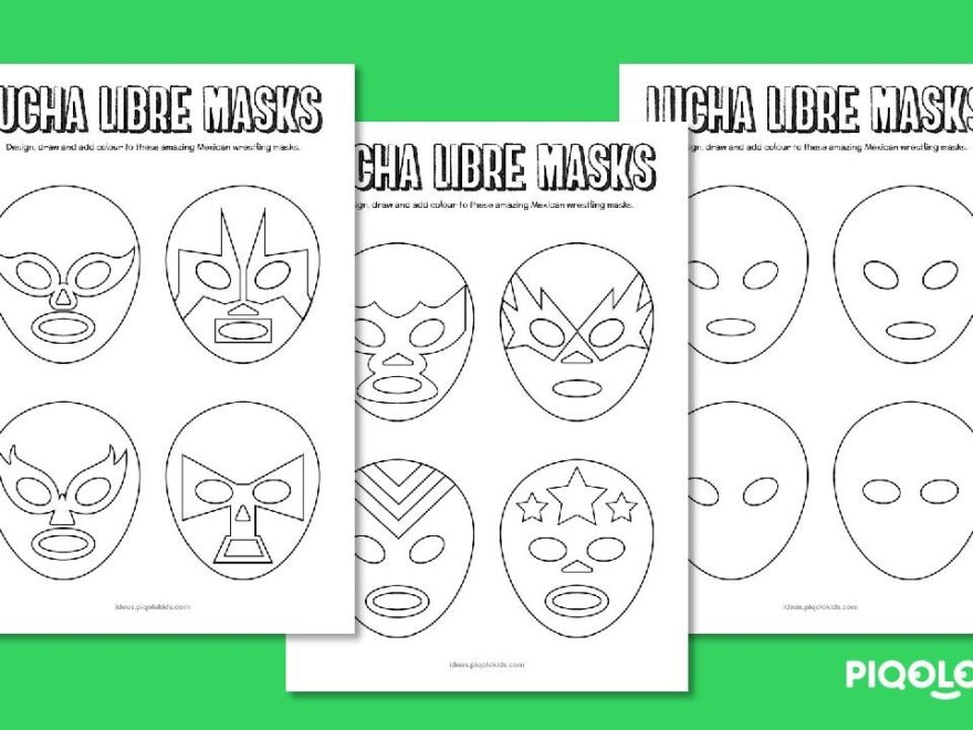 Design Mexican Wrestling Masks Creative Printable Worksheets For Kids