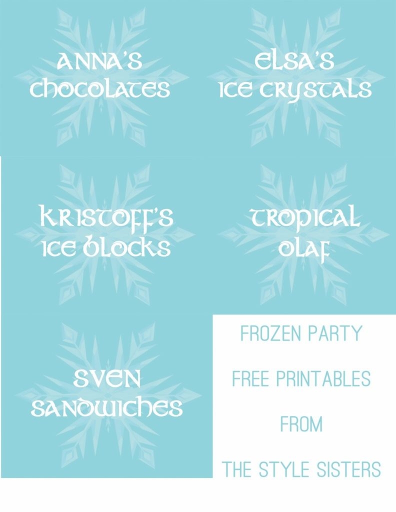 Disney s Frozen Party Games And Food Labels Karins Kottage Disney s Frozen Party Games And Food Labels Karins Kottage