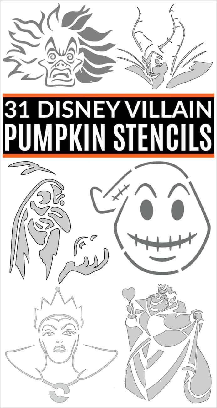 Disney Villain Pumpkin Stencils Disney Villain Pumpkin Stencils