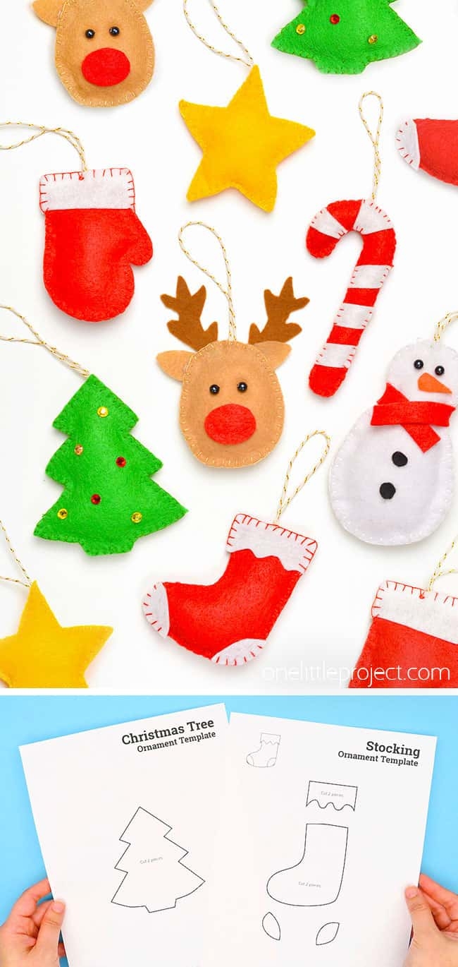 DIY Felt Ornaments 7 Free Printable Felt Ornament Patterns