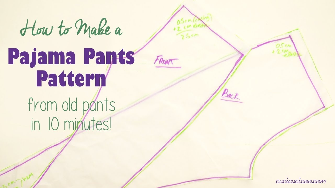 Printable Pajama Pants Pattern Size 10