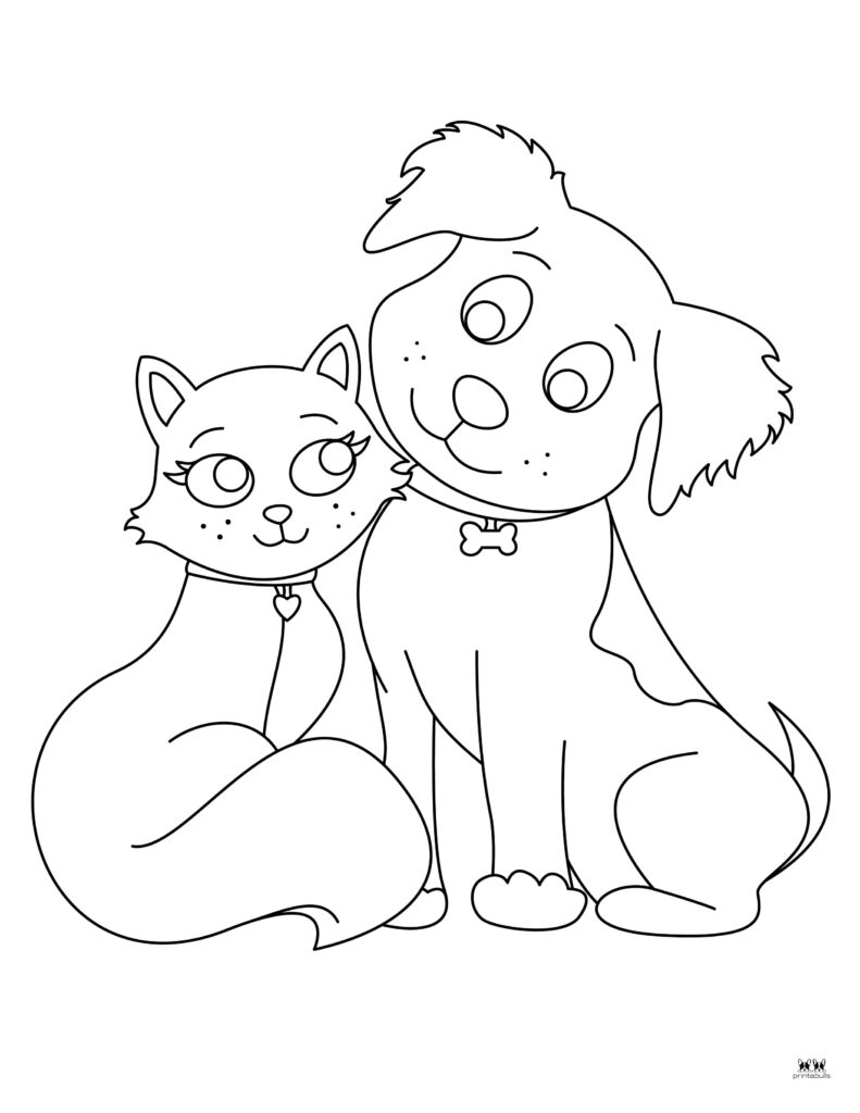 Printables Coloring Pages Cat And Dog Printables Coloring Pages Cat And Dog