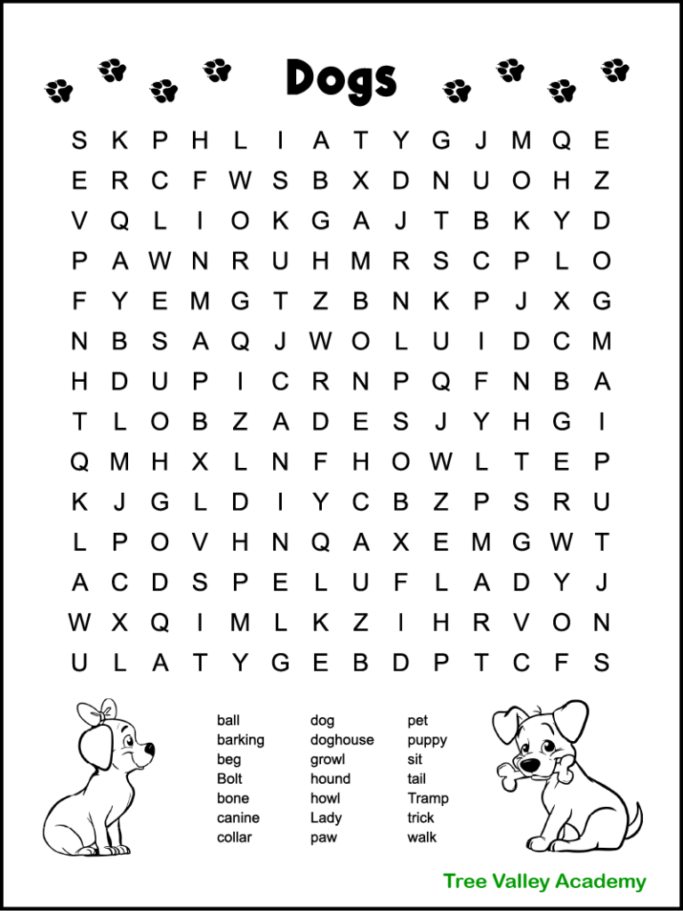 4th Grade Free Printable Word Search Worksheets