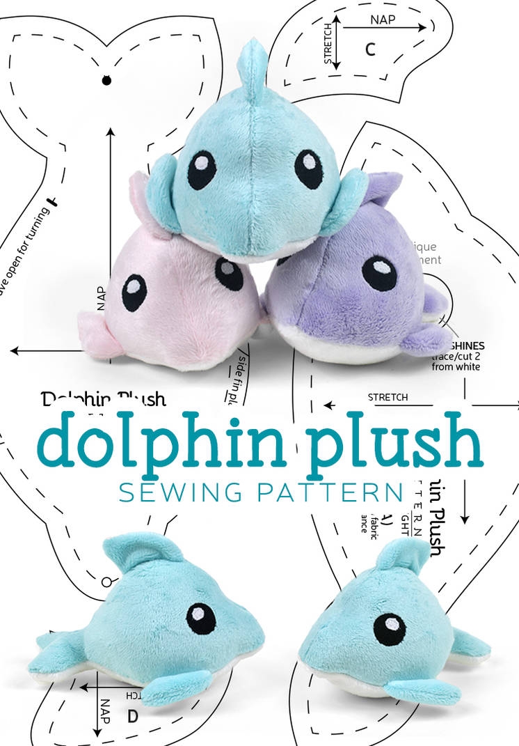 Dolphin Plush Sewing Pattern By SewDesuNe On DeviantArt