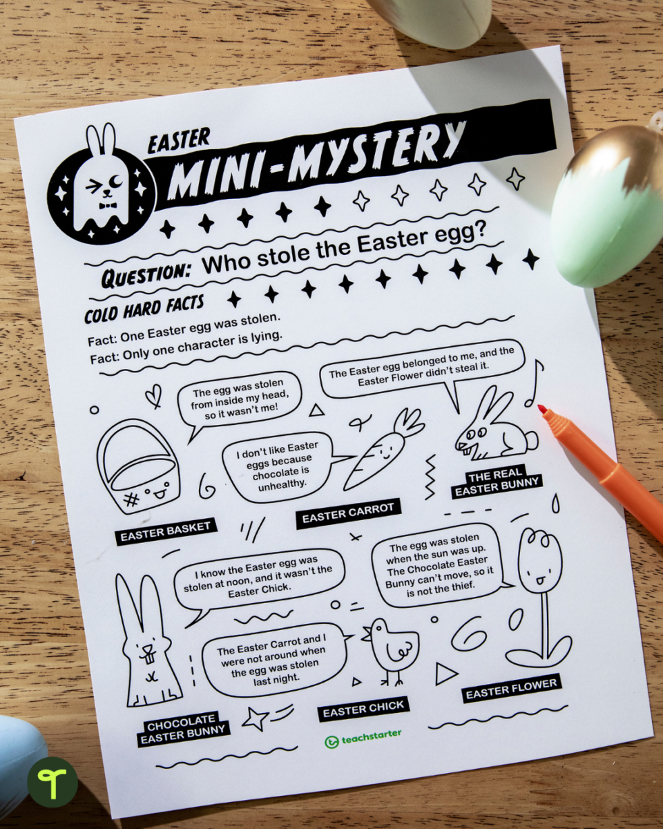 Easter Mini Mystery Who Stole The Easter Egg Teach Starter
