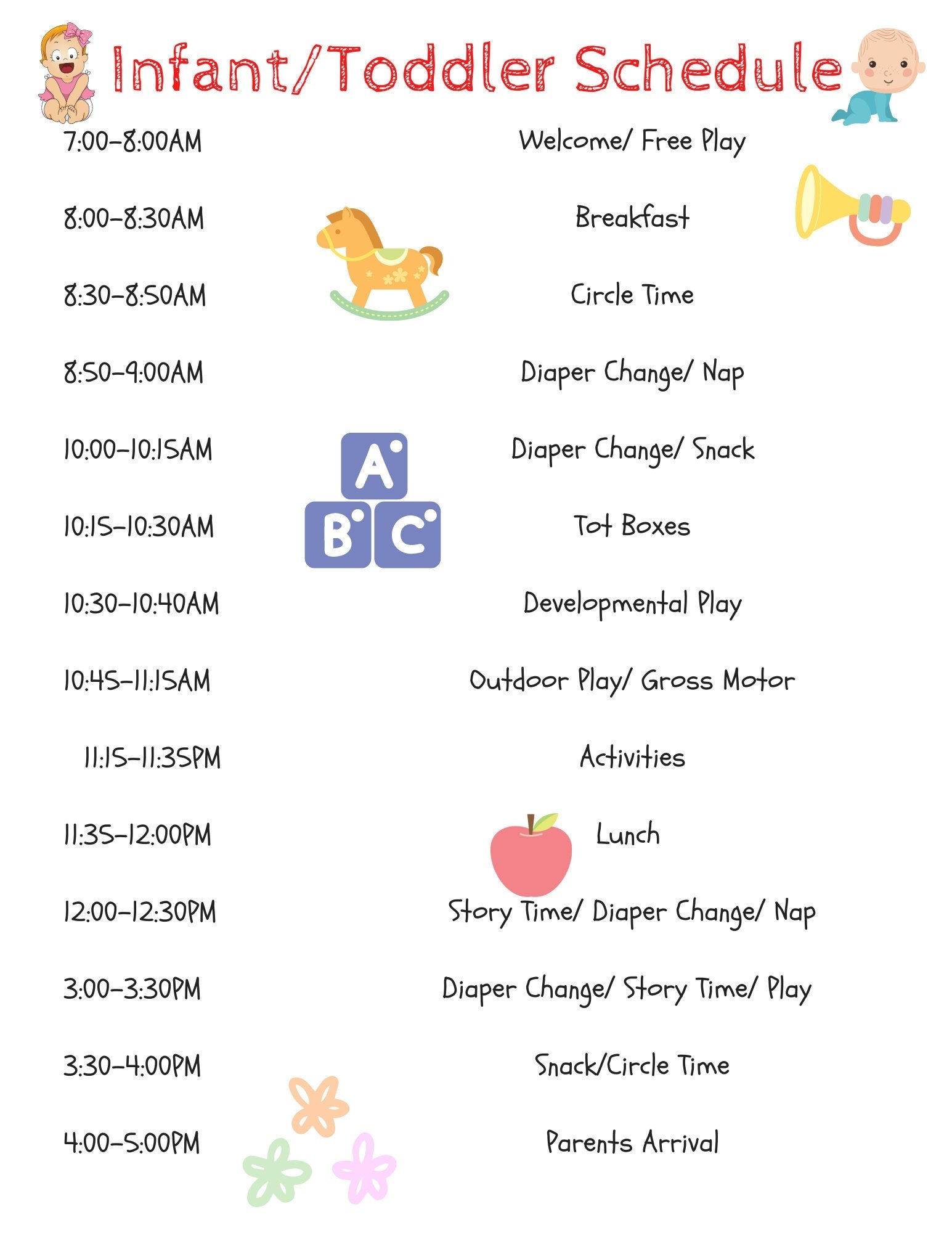 Editable Daily Daycare Schedule Home Daycare Childcare Form Infant toddler Childcare Etsy Editable Daily Daycare Schedule Home Daycare Childcare Form Infant toddler Childcare Etsy