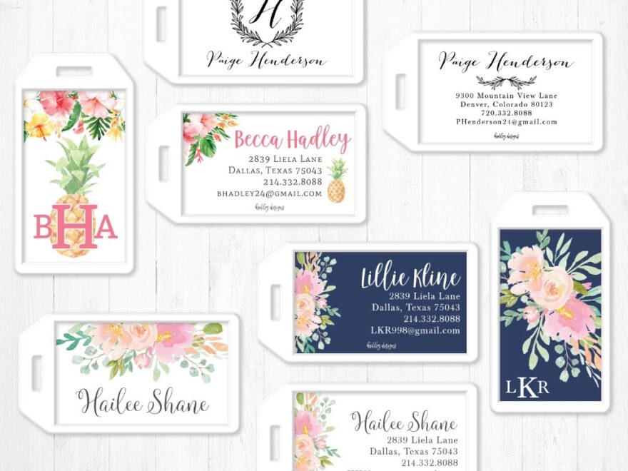 Editable DIY Luggage Tags For Adults Kids