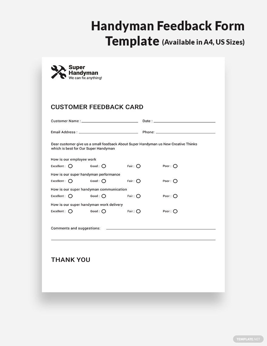 Make A Feedback Form Online Printable