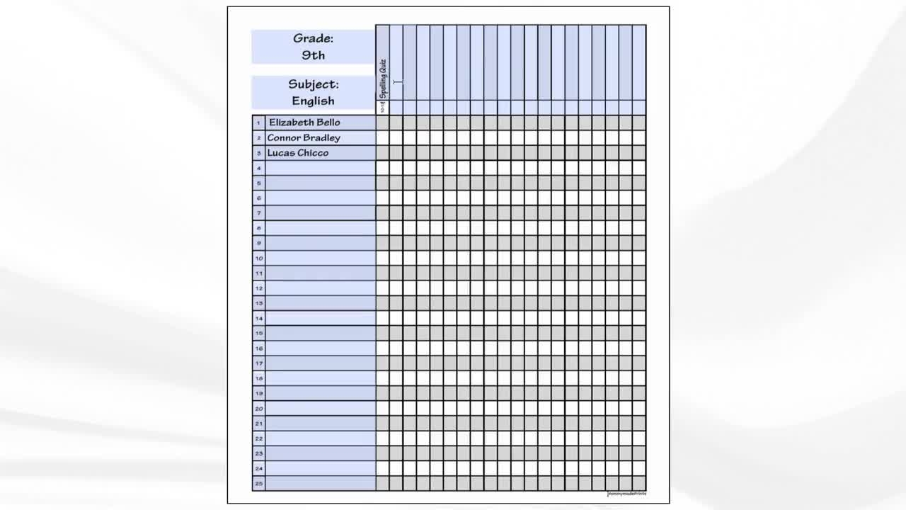 Editable Teacher Gradebook Printable Teacher Planner Grade Tracker Student Tracker Attendance Tracker Class Checklist Etsy