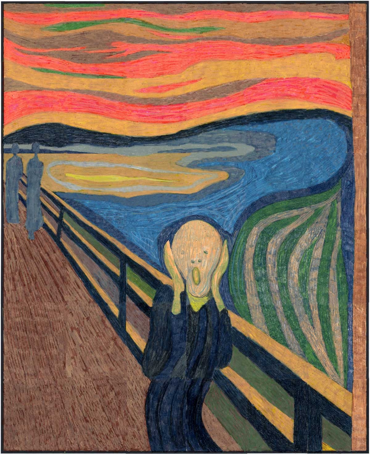 Edvard Munch s The Scream Collaborative Mural Art Projects For Kids
