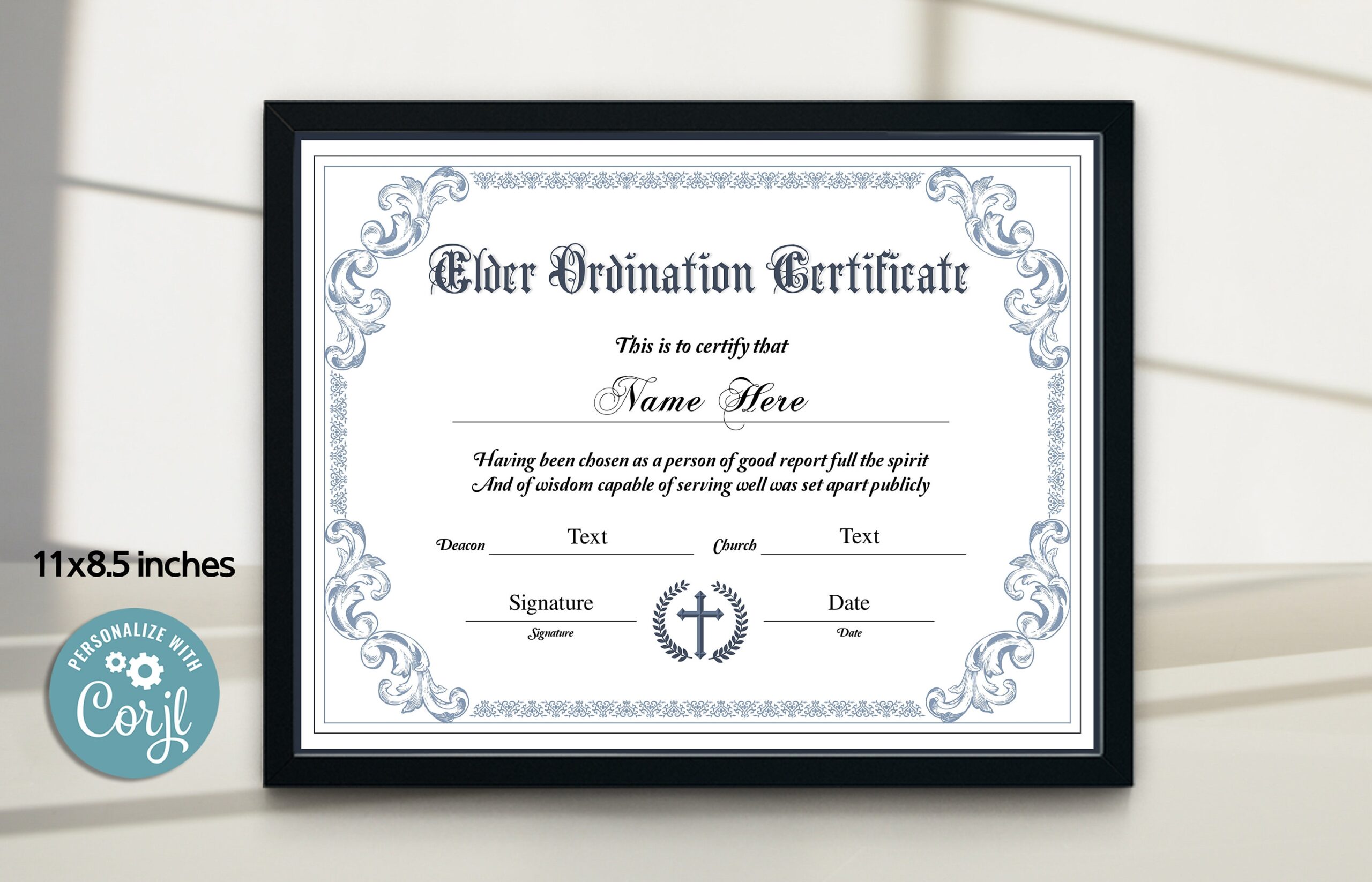 Free Printable Certificate Of Ordination For Elder