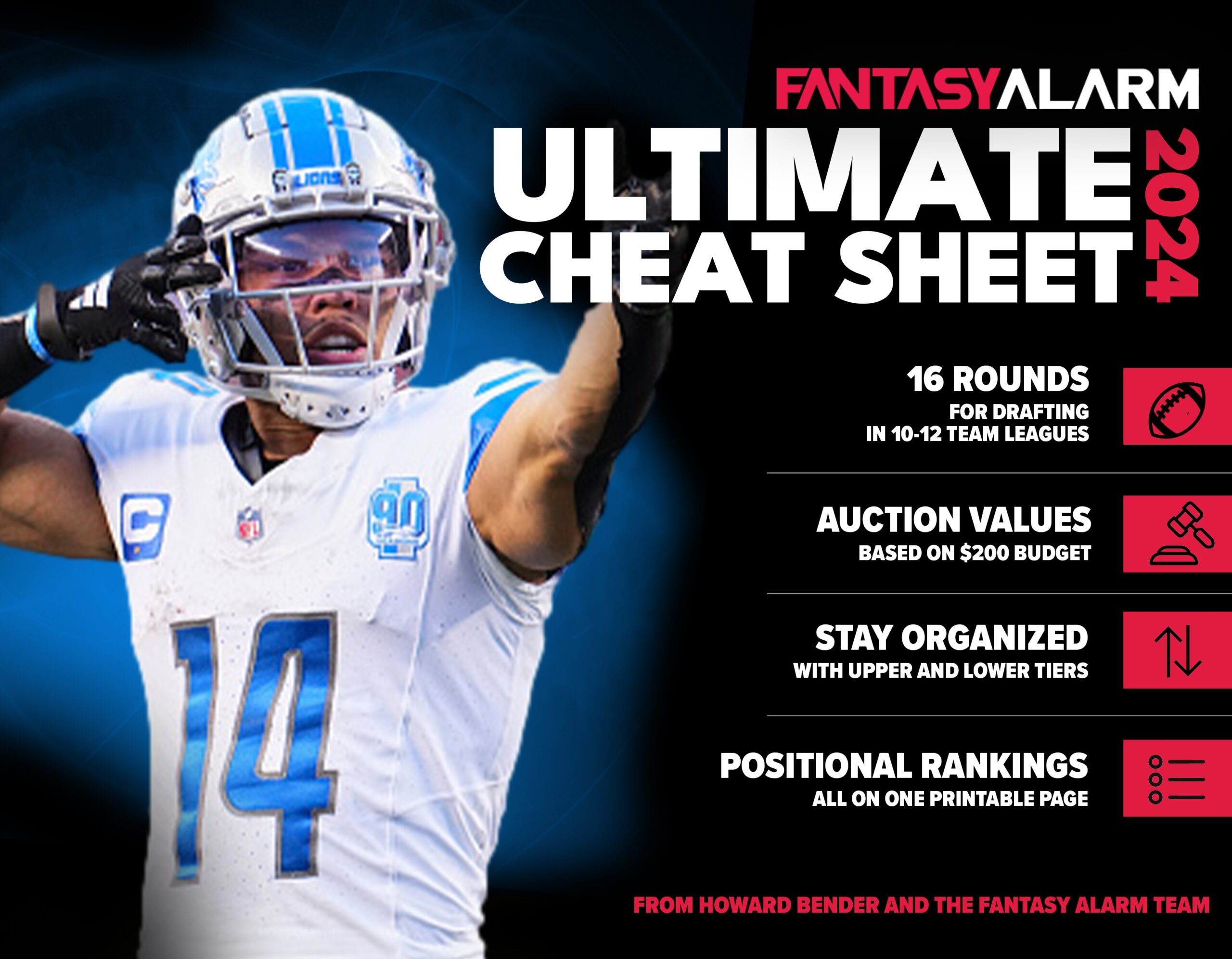Fantasy Football Cheat Sheet 2024 Printable PDF For All Draft Formats