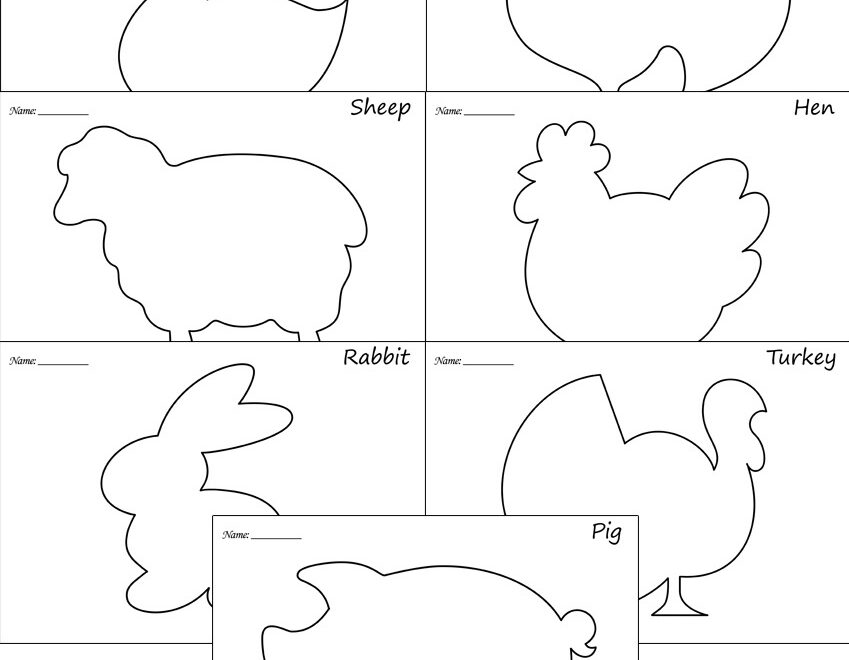 Farm Animal Outline Images TeachersMag