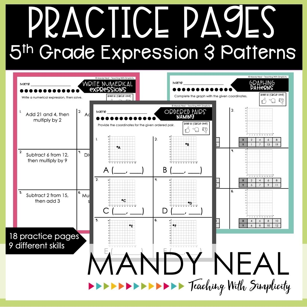 Fifth Grade Expressions And Patterns Worksheets Printable