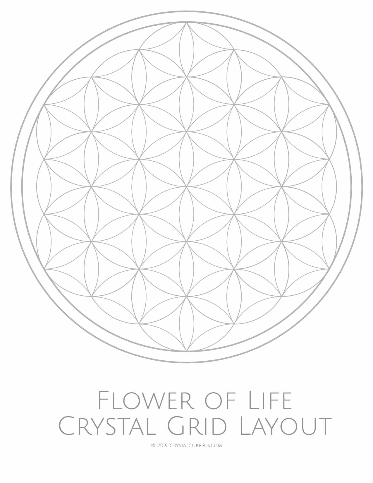 Flower Of Life Crystal Grid Layout Printable PDF Crystal Curious
