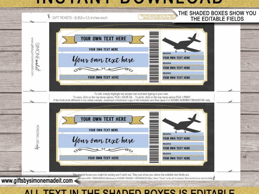 Flying Lessons Gift Certificate Template Pilot Training Gift Voucher
