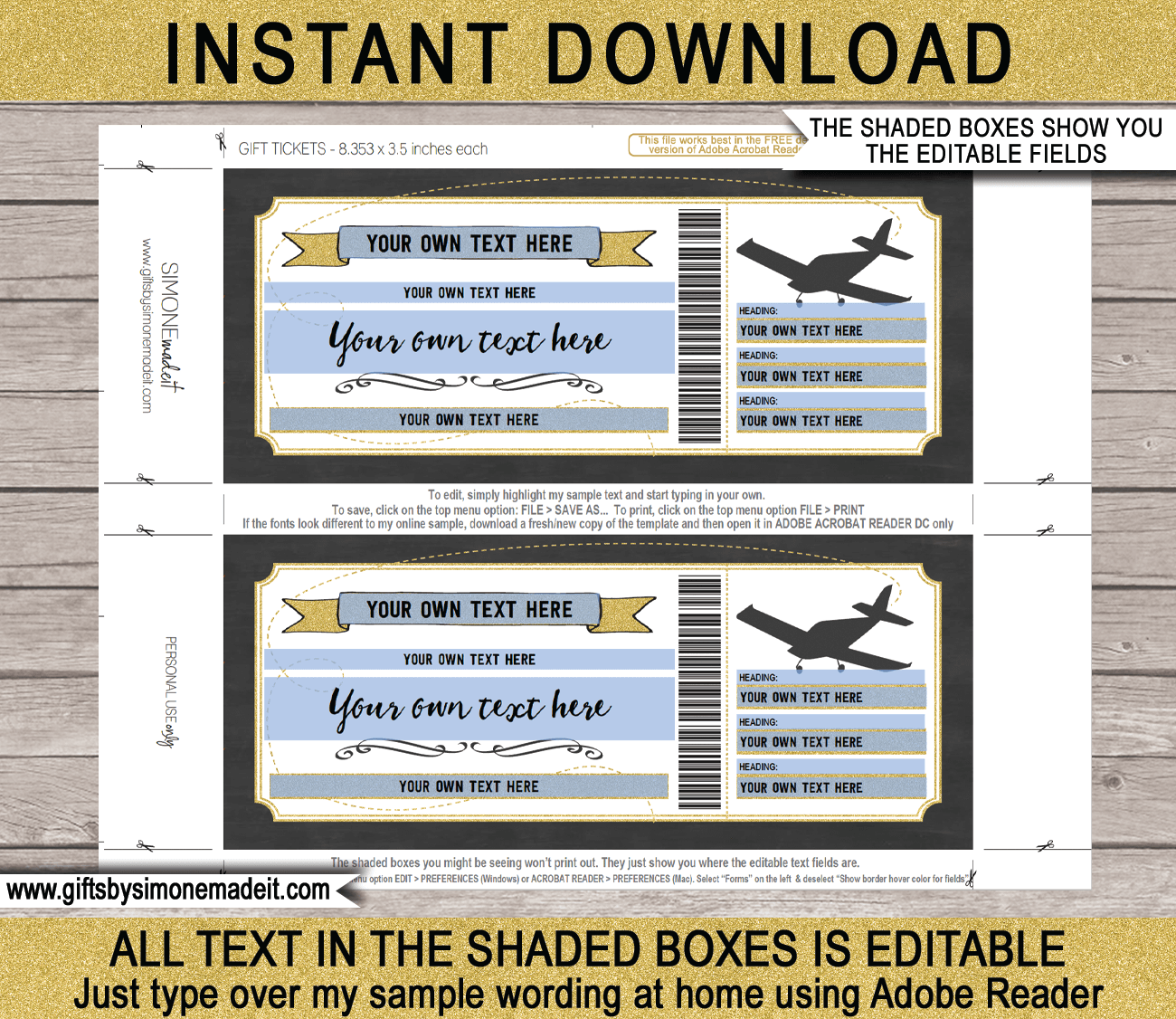 Flying Lessons Gift Certificate Template Pilot Training Gift Voucher