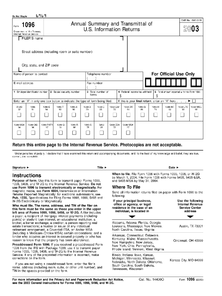 Form 1096 Pdf Fill Out Sign Online DocHub Form 1096 Pdf Fill Out Sign Online DocHub