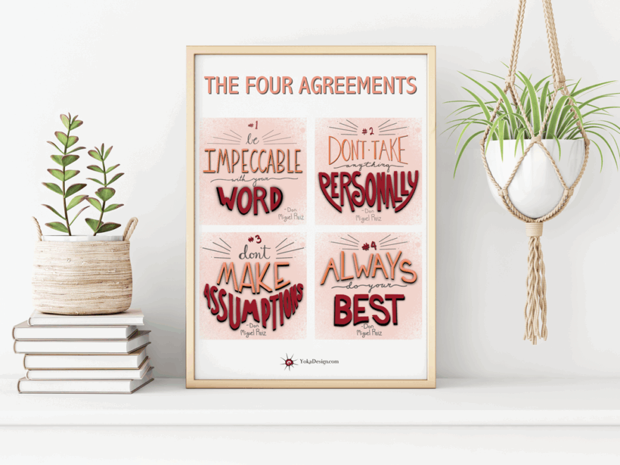 FOUR AGREEMENTS Free Printable Poster