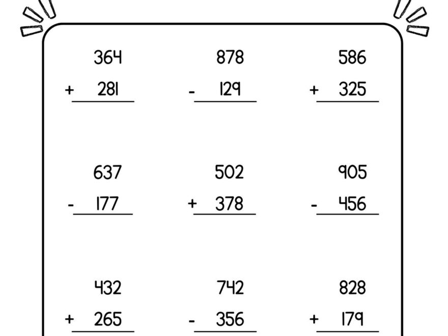 Free 3rd Grade Math Worksheet Templates To Customize Canva