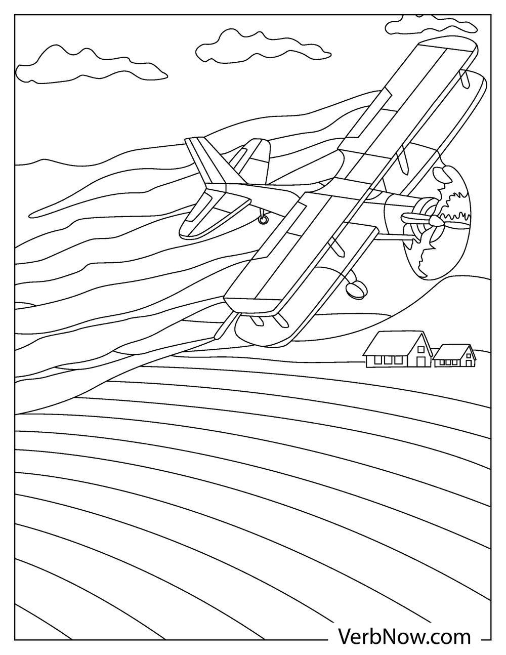 Free AIRPLANE Coloring Pages For Download Printable PDF 