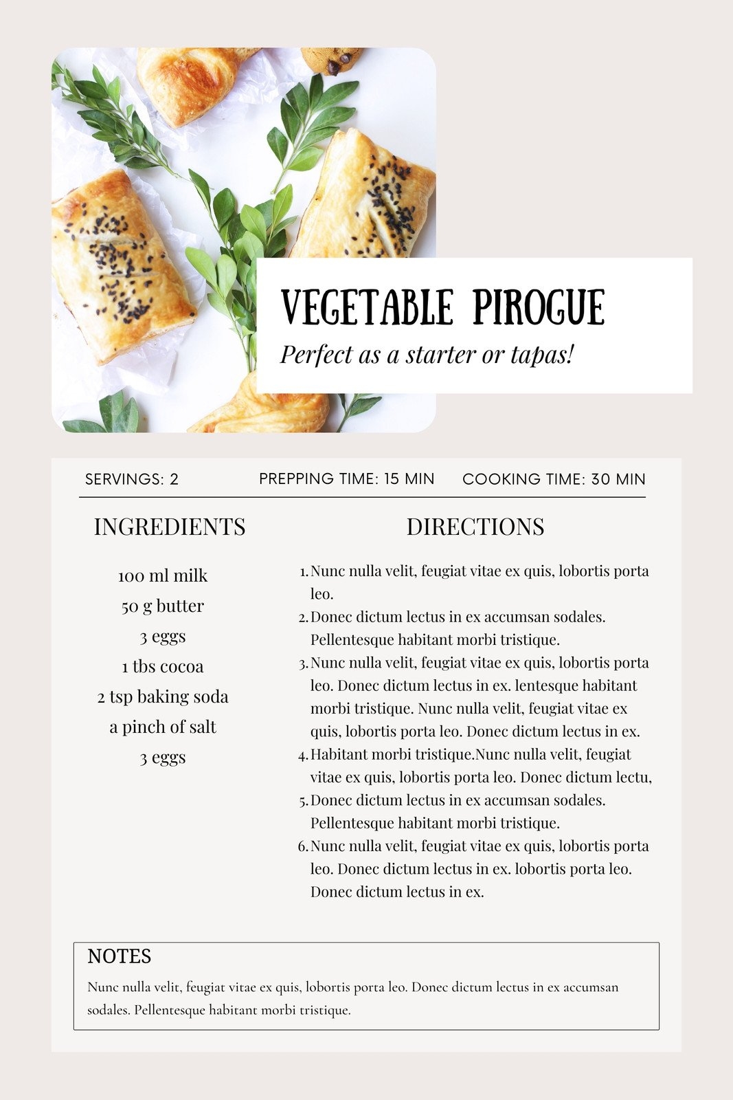 Free And Customizable Recipe Templates Canva