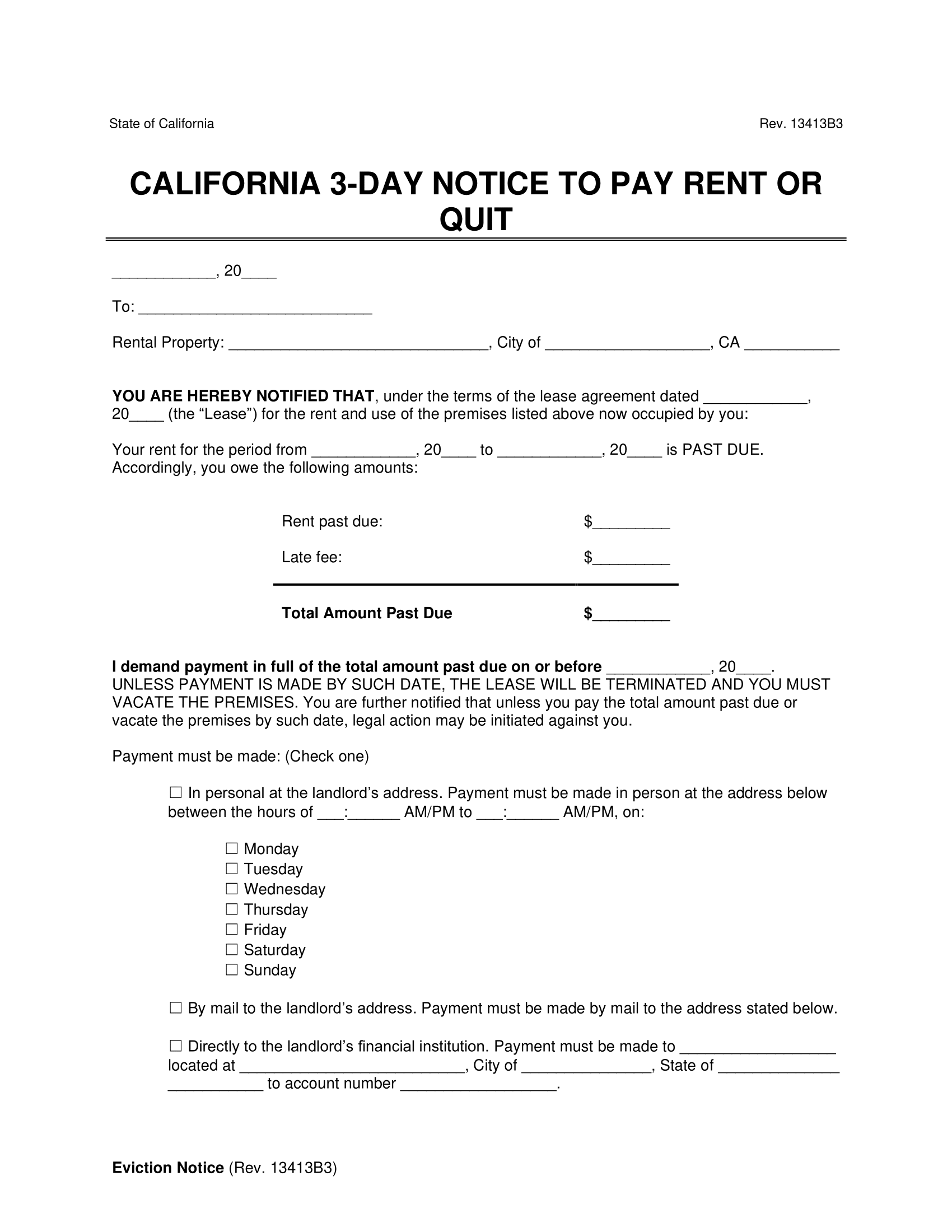 Free California Eviction Notice Forms 3 14 30 60 Day California Eviction Templates Free California Eviction Notice Forms 3 14 30 60 Day California Eviction Templates