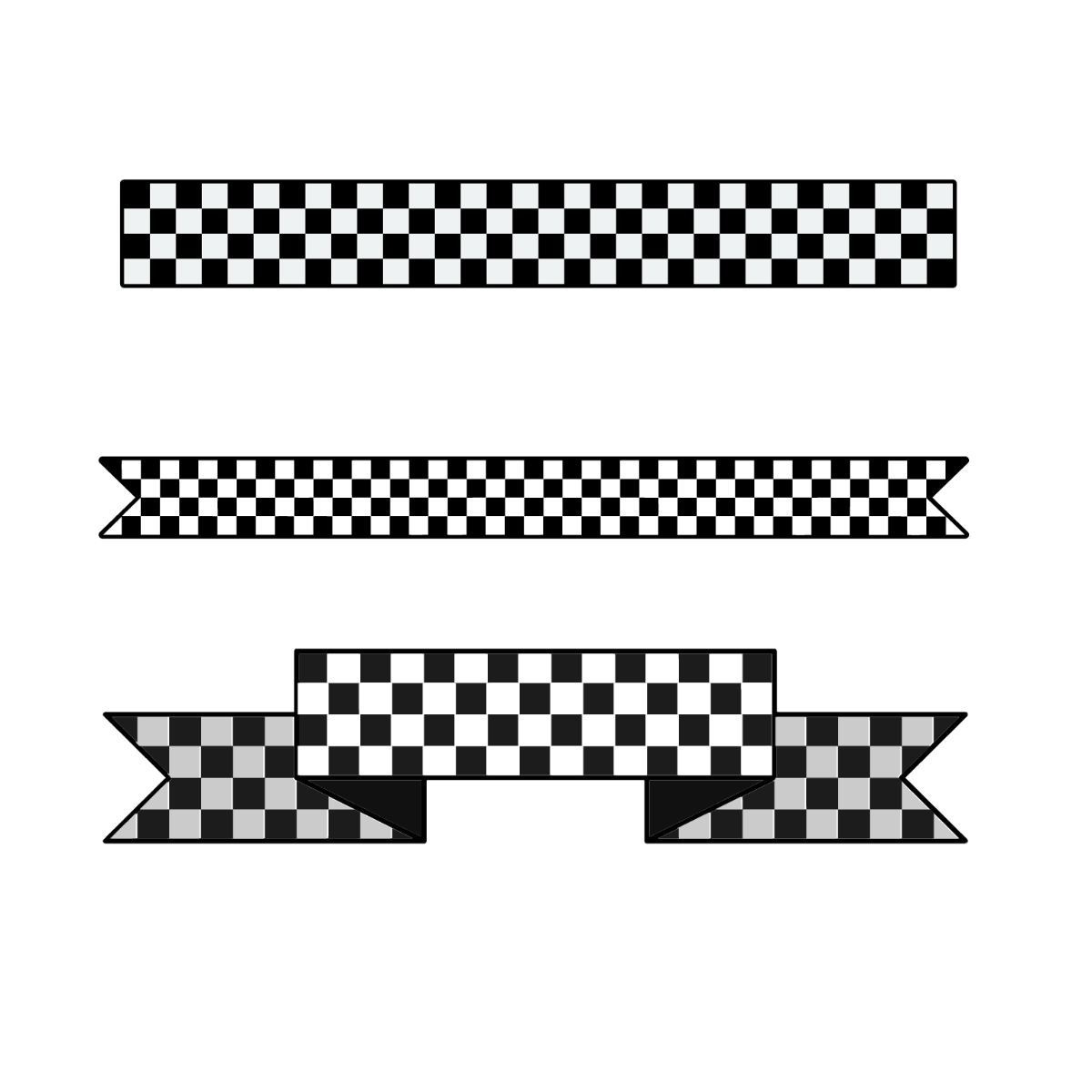 Free Checkered Flag Ribbon Vector Template To Edit Online