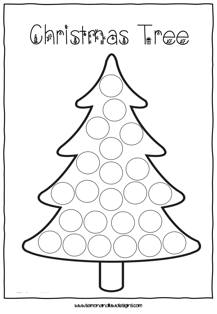 Free Christmas Do A Dot Printables Lemon And Kiwi Designs