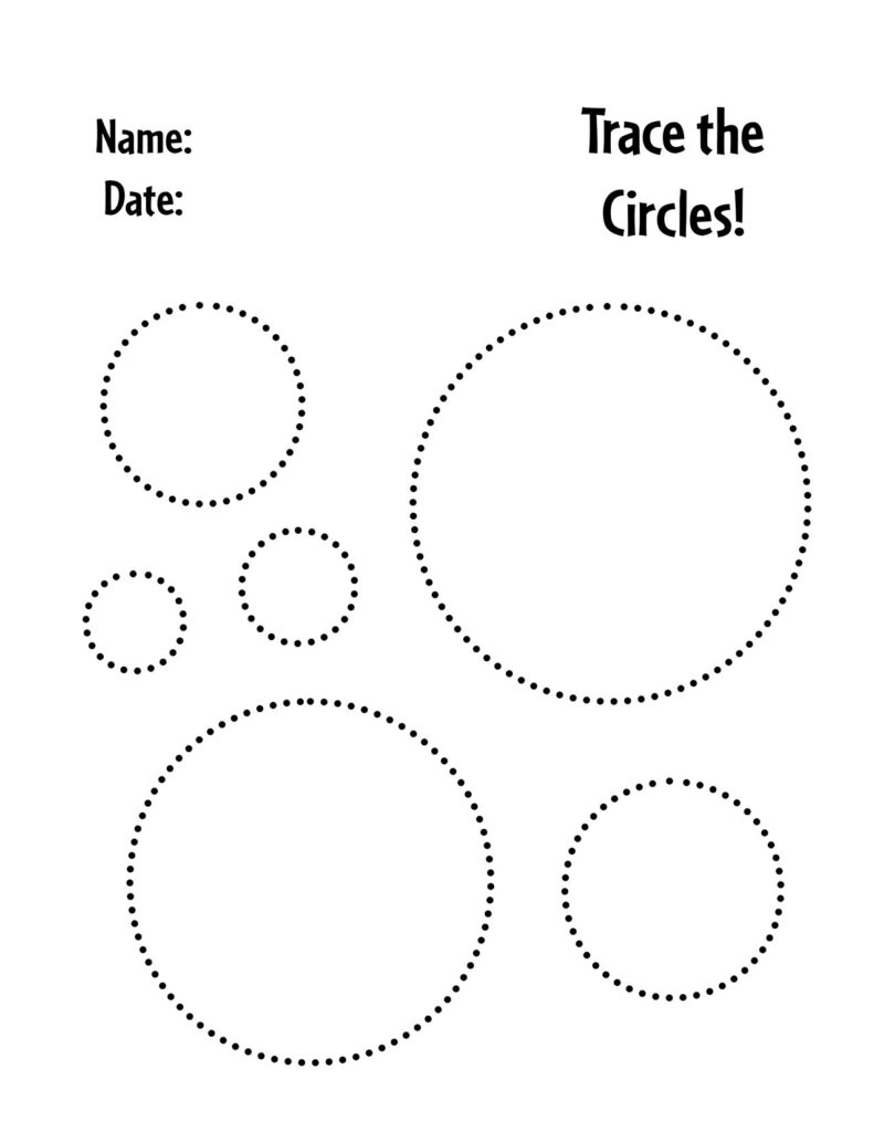 Free Circle Worksheets For Preschool The Hollydog Blog