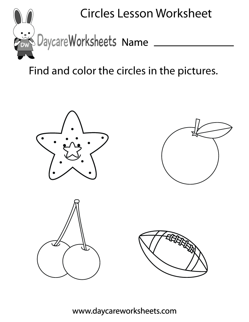 Free Printable Circle Worksheets For Preschoolers