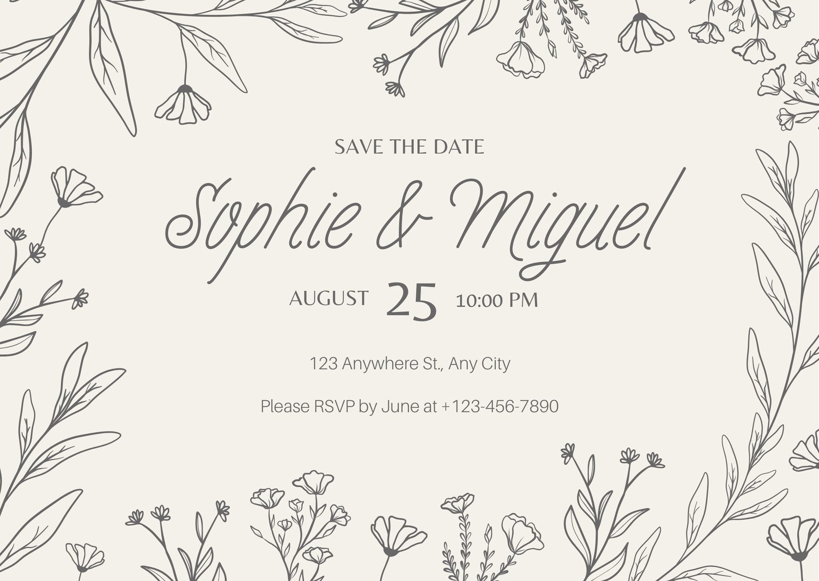 Free Custom Printable Save The Date Postcard Templates Canva
