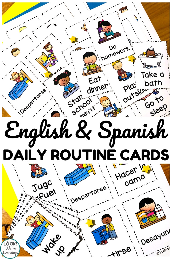 Free Daily Routine Cards For Kids Look We re Learning 