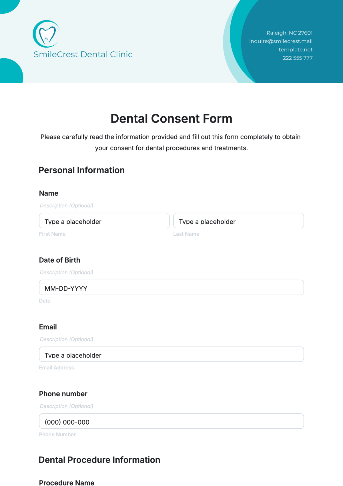 Free Dental Clinic Templates To Edit Online